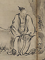 Chinese Sages, Attributed to Kano Sanraku (Japanese, 1559–1635), Pair of six-panel folding screens; ink on paper, Japan