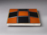 Checked Box in Red and Black, Tanaka Terukazu 田中照一 (Japanese, born 1945), Silver, copper and gold alloy (shakudō), and copper, Japan