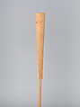 Carved fan, branches of blossoming plum and calligraphy, Bamboo frame carving by Jin Xiya (Chinese, 1890–1979), Folding fan; ink and color on paper with carved bamboo frame, China