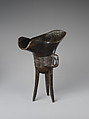Ritual wine cup (jue), Copper alloy, China