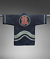 Fireman’s Jacket (Hikeshi-banten) with Shogun Tarō Yoshikado, Quilted cotton with tube-drawn paste-resist dyeing (tsutsugaki) with hand-painted details, Japan