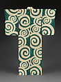 Summer Kimono (Hito-e) with Swirls, Printed gauze-weave (ro) silk with twisted wefts, Japan