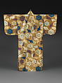 Noh Costume (Karaori) with Dharma Wheels and Clouds, Twill-weave silk with silk supplementary weft patterning, Japan