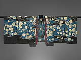Kyōgen Suit (Suō) Jacket with Gourd Vines, Plain-weave hemp with tube-drawn paste-resist dyeing (tsutsugaki), Japan