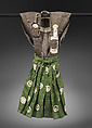 Vest (Kataginu) Ensemble with Trivets, Plain-weave hemp with stencil paste-resist dyeing (kata-zome), Japan