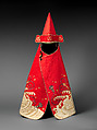 Daimyo Firefighter’s Ensemble (Kaji shōzoku) for Samurai Woman, Wool (rasha) with satin-weave silk appliqué and silk- and gold-thread embroidery, Japan
