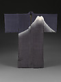 Man’s Under Kimono (Nagajuban) with Mount Fuji, Plain-weave silk with stitched tie-dyeing, Japan