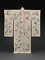 Summer Robe (Katabira) with Kemari Balls and Willow, Plain-weave ramie with paste-resist dyeing, stencil-dyed dots (suri-bitta), hand-painted details, and couched gold thread, Japan