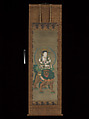 The Bodhisattva Five-Topknot Monju (Manjushri) (Gokei Monju Bosatsu zō), Unidentified artist, Hanging scroll; ink, color, gofun, gold pigment, and kirikane (cut gold leaf) on silk, Japan