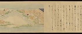 Tale of the Fox (Kitsune no sōshi), Unidentified painter and calligrapher, Handscroll: ink and color on paper, Japan