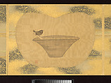 Album of Fan-Shaped Paintings of Figures, Birds and Flowers, Kano Tsunenobu (Japanese, 1636–1713), Album of twelve double leaves; ink and color on silk, Japan