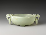 Bowl with sacred lily, Jade (nephrite), China