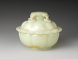 Covered bowl with ring handles, Jade (nephrite), China