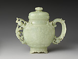 Ewer with floral design, Jade (nephrite), China