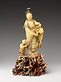 Bodhisattva Guanyin and attendant Sudhana, Soapstone, China