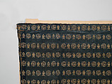 Manjushri, the Bodhisattva of Transcendent Wisdom, Silk appliqué with damask, satin, brocade, and leather substrate with silver finish and embroidery with silk cord, China