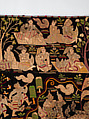 Scenes from the Thiri Rama, the Burmese adaptation of the Ramayana, U Paw Hnyun (Burmese, second half 19th century), Pictorial textile hanging (kalaga); appliqué and embroidery on velvet with applied sequins, glass seed pearls, gold-gilt and silver-gilt metal thread, Myanmar (Burma), Yangon or Mandalay