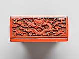Sutra container with Daoist pantheon, Carved red lacquer, China