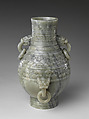 Archaic-style vase with fish and birds, Jade (nephrite), China