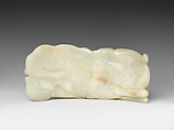 Carving with mythical beast, Jade (nephrite), China