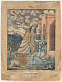Goddess Bagala, Sasadhar Banarjee : Designer and publisher Indian, Lithograph printed in black with hand-coloring with watercolor and selectively applied glaze, West Bengal, Calcutta