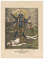 Goddess Tara, Lithograph, printed in black with hand-coloring with watercolor and selectively applied glaze, West Bengal, Calcutta