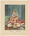 Ganesha Transcribing the Mahabharata, Lithograph, printed in black and hand-colored with watercolor and glaze, India, West Bengal, Calcutta