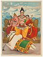 Shri Shankara Shiva, Color lithograph, India