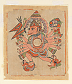Hanuman in His Tantric Five-Headed Pancha Mukha Form, Ink and opaque watercolor on paper, India, Rajastan or Gujarat