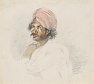 Portrait of a Sri Lankan Tamil, Samuel Daniell British, Watercolor and graphite on paper, Sri Lanka