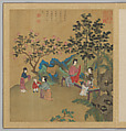 Odes of the State of Bin: The Seventh Month, Fei Qinghu (Fei Zhaoyang) (Chinese, active late 18th--early 19th century), Album of twenty leaves; ink and color on silk, China