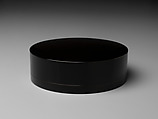 Box with lid “Black and Red”, Gan Erke (Chinese, born 1955), Marbled lacquer (xipi) with gold foils, China