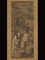 Three Laughers of Tiger Ravine, Sekishō Shōan 石樵昌安 (Japanese, active mid-16th century), Hanging scroll; ink, color, and gold on silk, Japan