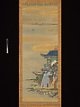 Yueyang Pavilion, Kanō Isen’in Naganobu 狩野伊川院栄信 (Japanese, 1775–1828), Pair of hanging scrolls; ink and color on silk, Japan