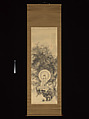 Kannon in a Bamboo Grove, Amano Hōko 天野方壺 (Japanese, 1828–1894), Hanging scroll; ink and gold on silk, Japan