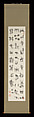 Copy of the Inscription on the Chugong Bell, Nakabayashi Gochiku I 中林梧竹 (Japanese, 1827–1913), Hanging scroll; ink on paper, Japan