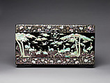 Box decorated with the Ten Symbols of Longevity, Sohn Daehyun (Korean, born 1949), Ottchil lacquer, wood, hemp, and mother-of-pearl, Korea