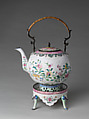 Kettle and stand, Painted enamel on copper alloy, China