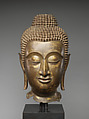Head of Buddha Shakyamuni, Bronze with traces of gilt, Thailand
