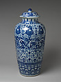 Jar with Dragons and Floral Designs, Porcelain painted with cobalt blue under a transparent glaze (Jingdezhen ware), China