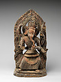 Standing Ganesha, Wood with traces of polychrome, Nepal, Kathmandu Valley