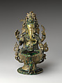 Ganesha Ritual Lamp, Copper alloy, Nepal, Newar