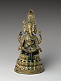 Ganesha Ritual Lamp, Copper alloy, Nepal, Newar