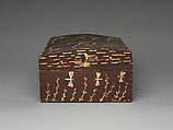 Box decorated with phoenixes, floral scrolls, and insects, Lacquer inlaid with mother-of-pearl, Korea