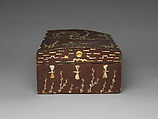 Box decorated with phoenixes, floral scrolls, and insects, Lacquer inlaid with mother-of-pearl, Korea