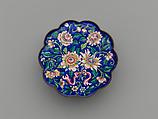 Box with lotus bundles, Painted enamel on copper alloy, China