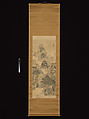 Landscape in Light Colors, Painting by Aoki Shukuya (Japanese, 1737–1802), Hanging scroll; ink and color on silk, Japan