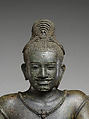 The Bodhisattva Avalokiteshvara Seated in Royal Ease, Copper alloy, silver inlay, Cambodia