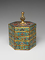 Tiered box, Cloisonné enamel, China