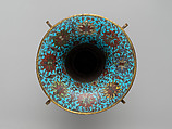 Vase in the form of an archaic wine vessel (gu), Cloisonné enamel, China